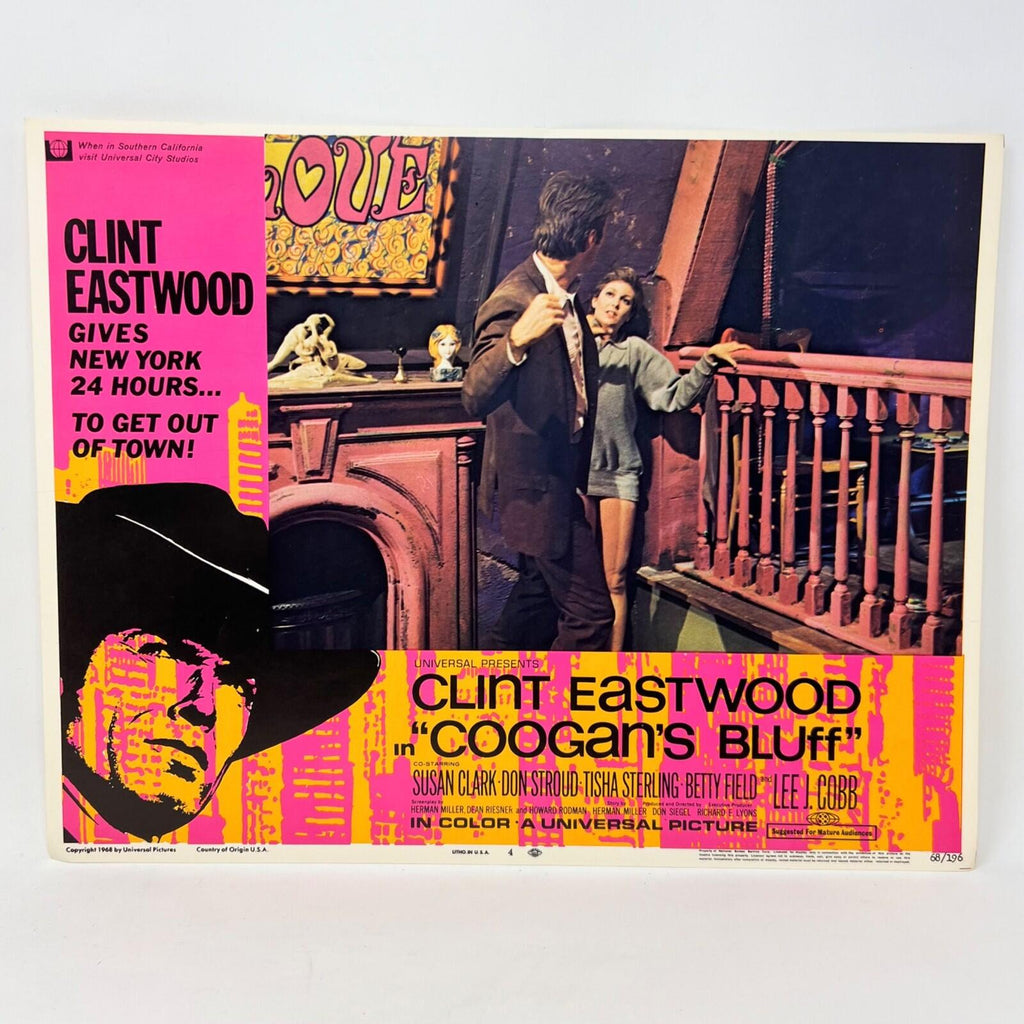 1968 Client Eastwood Coogan's Bluff Collectible Movie Lobby Card No.4