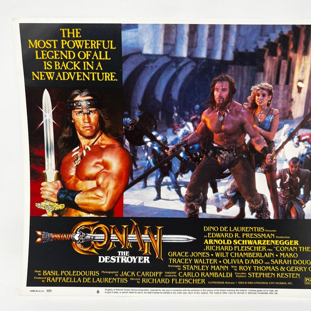 Connan The Destroyer Scifi Collectible movie Lobby Card set of 8