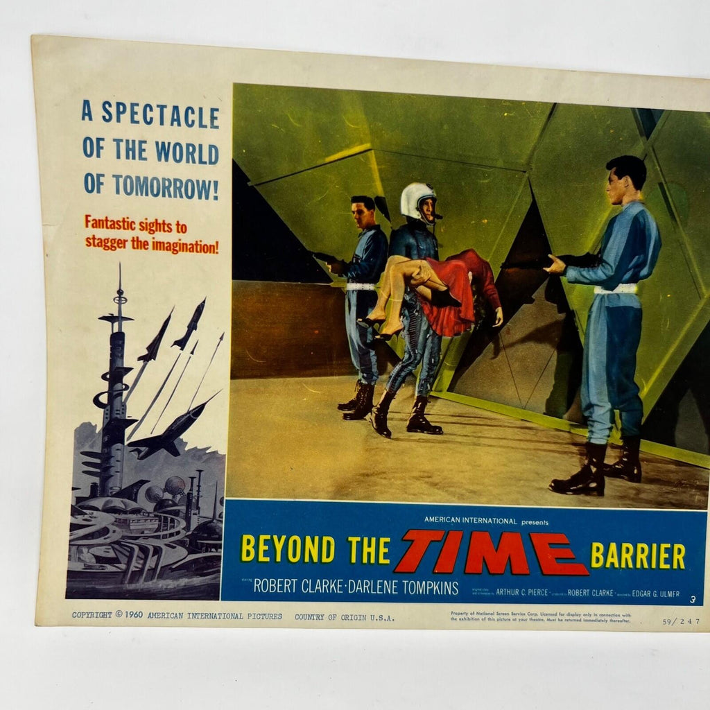 1960 Beyond The Time Barrier Sci-fi Collectible movie Lobby Card