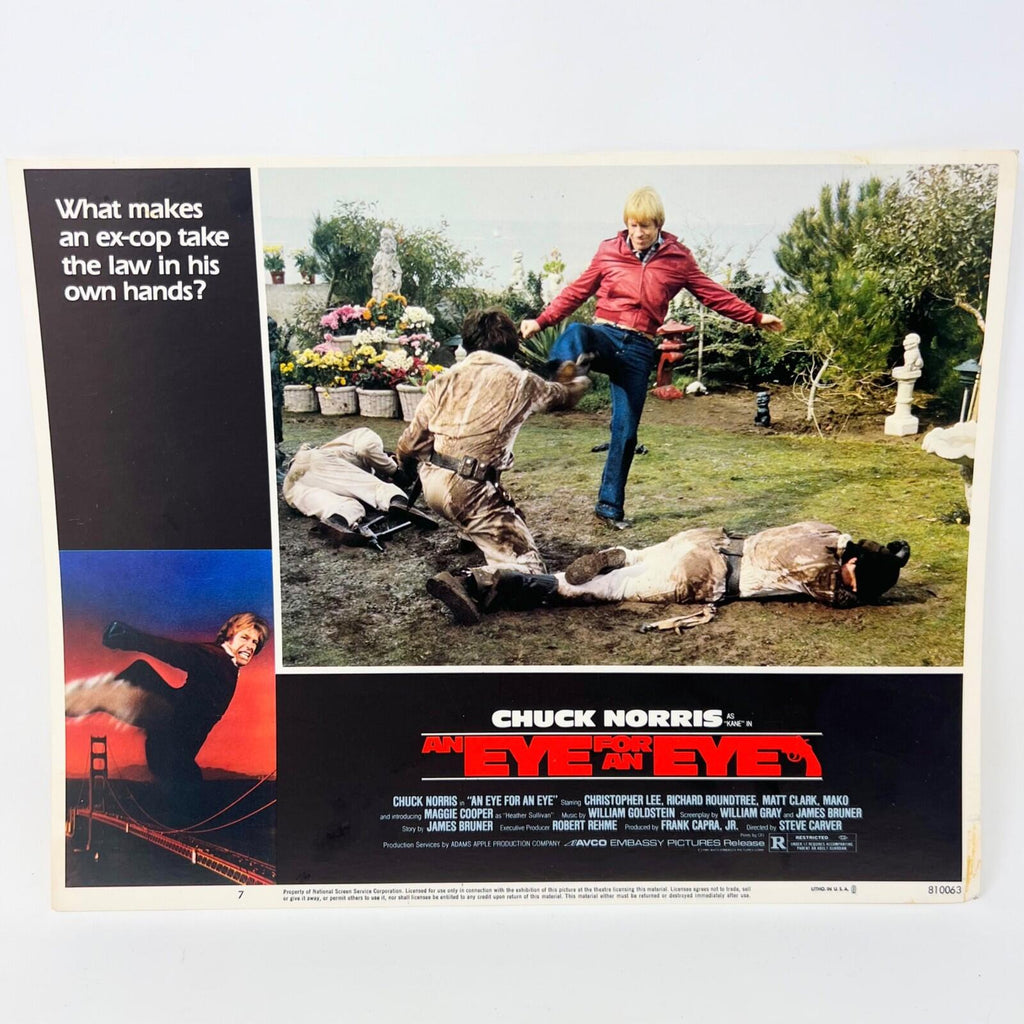 1981 Chuck Norris An Eye For An Eye Collectible  Movie Lobby Card No.7