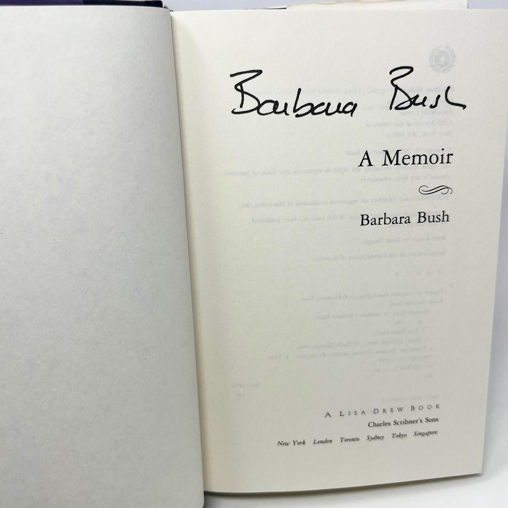 1994 Barbara Bush A Memoir Hardcover Book