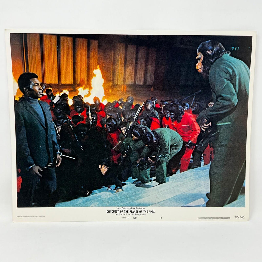 1972 Conquest of The Planet Of The Apes Collectible movie Lobby Card No.6