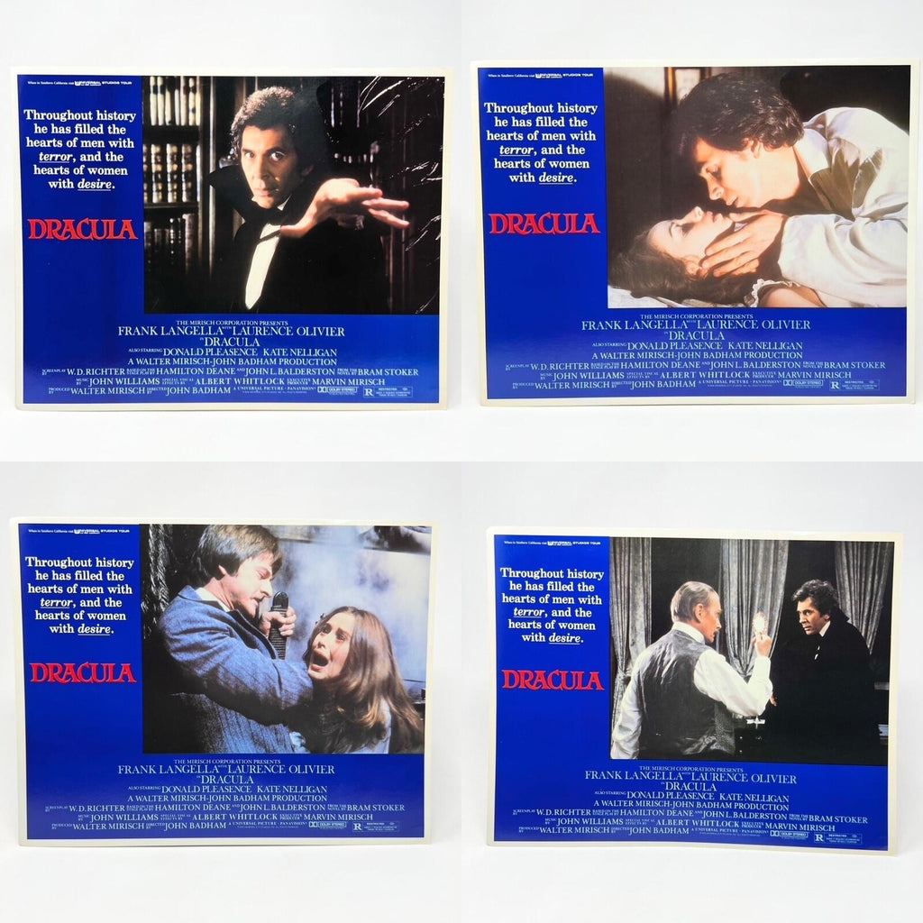 Universal Studios Dracula Horror Movie Lobby Card Poster Frank Langella set of 4