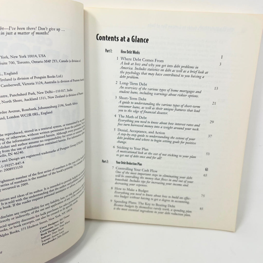 The Complete Idiots Guide to Getting Out of Debt Complete Idiots  - VERY GOOD