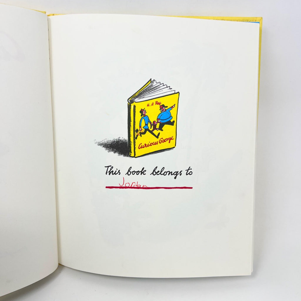 RARE Curious George By H. A. REY First Edition 2nd or Onward Printing Dated 1941