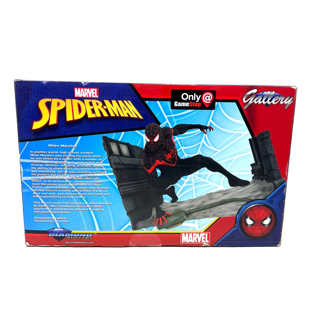 Marvel Gallery Game Stop Exclusive Spiderman Miles Morales PVC Diorama Figure