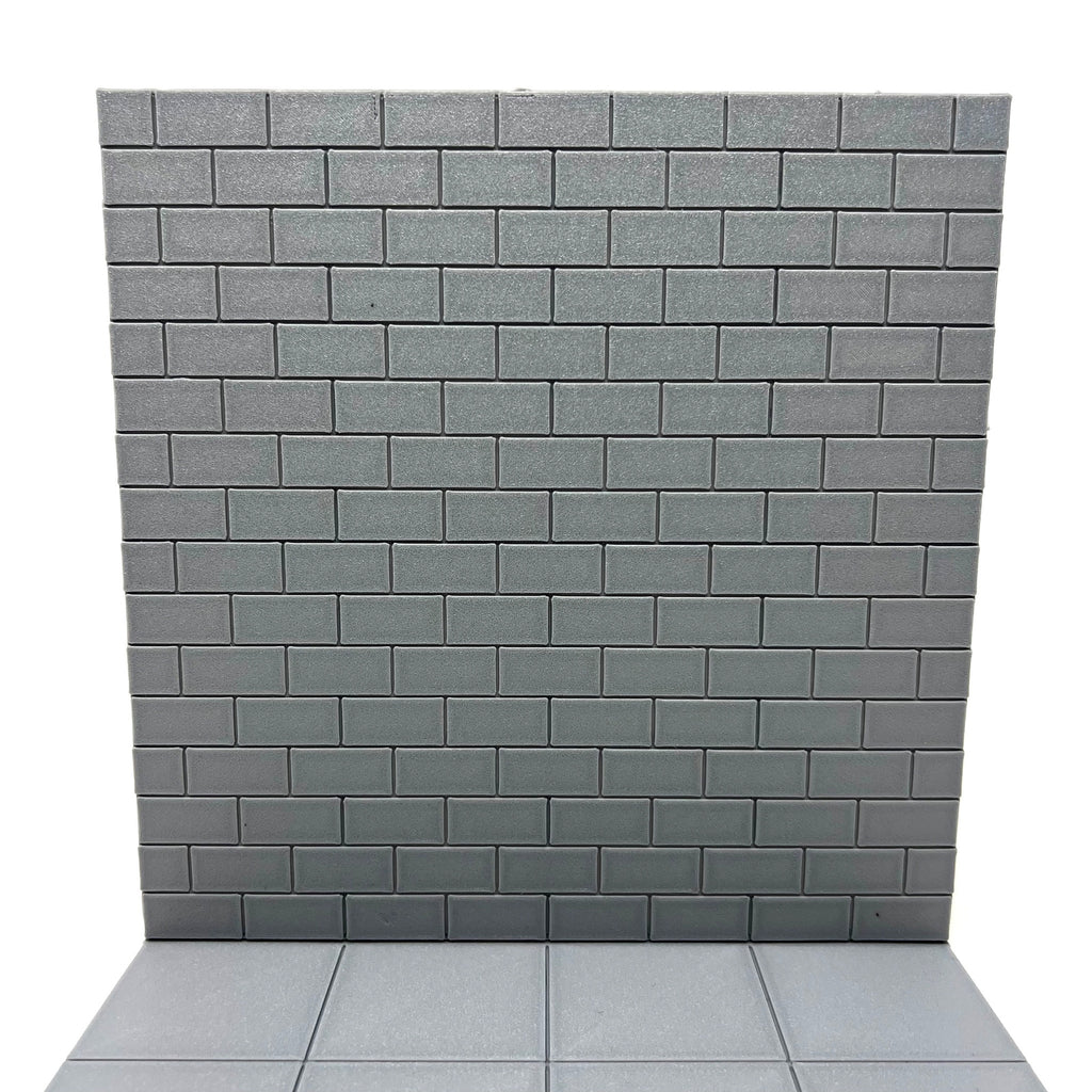 Diorama Brick Wall & Sidewalk 8"X8" Action Figure, Art, Graffiti Model Scene Set