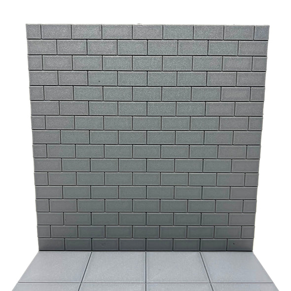 Diorama Brick Wall & Sidewalk 8"X8" Action Figure, Art, Graffiti Model Scene Set