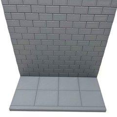 Diorama Brick Wall & Sidewalk 8"X8" Action Figure, Art, Graffiti Model Scene Set