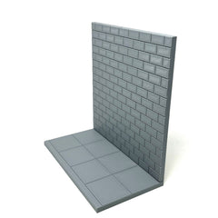 Diorama Brick Wall & Sidewalk 8"X8" Action Figure, Art, Graffiti Model Scene Set