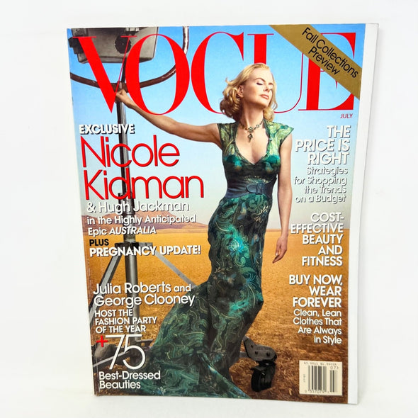 Vogue Magazine July 2008 Nicole Kidman Cover No Label VG