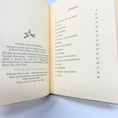 The Prophet by Kahlil Gibran 1960 Pocket Edition