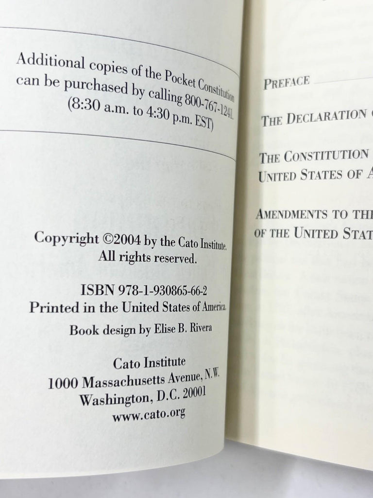 The Declaration of Independence and The U.S. Constitution - small pocket edition