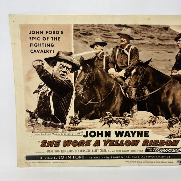 1954 John Wayne She Wore a Yellow Ribbon Collectible Movie Lobby Card (b)