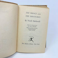 The Prince and The Discourses Niccolo Machiavelli Modern Library Hardcover 1950