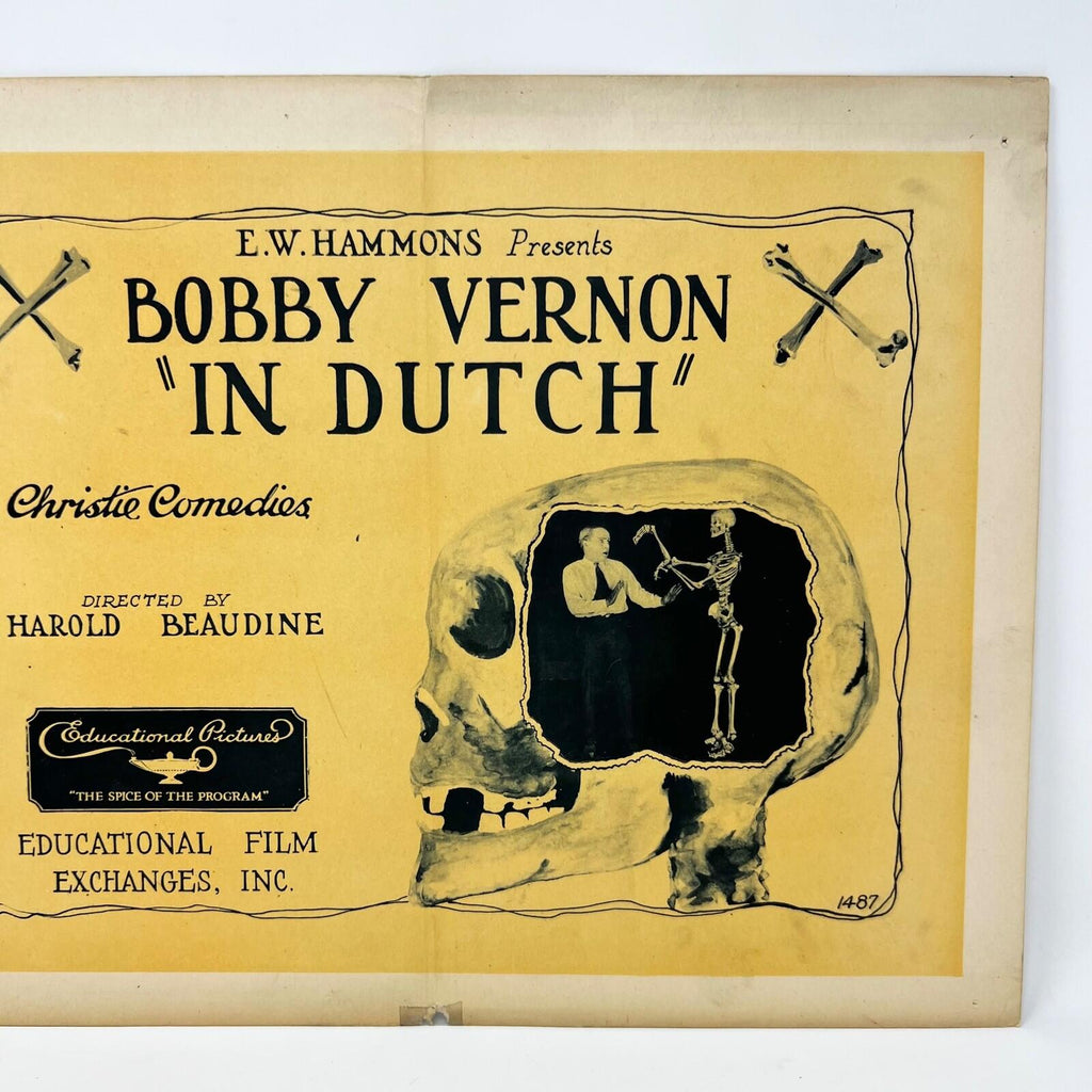 Bobby Vernon In Dutch Original Collectible movie Lobby Card