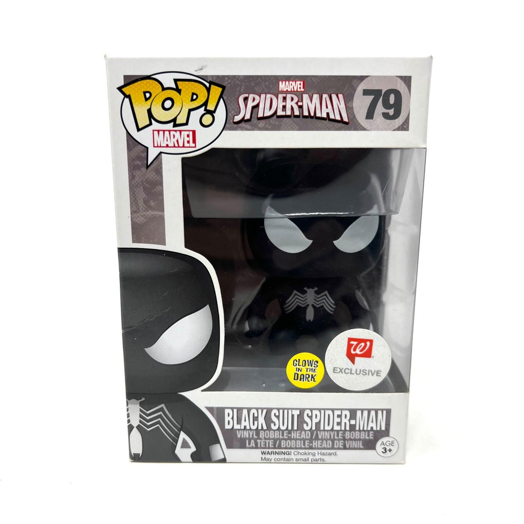 Funko Pop Marvel Walgreens Exclusive Black Suit Spider-Man bobble-head