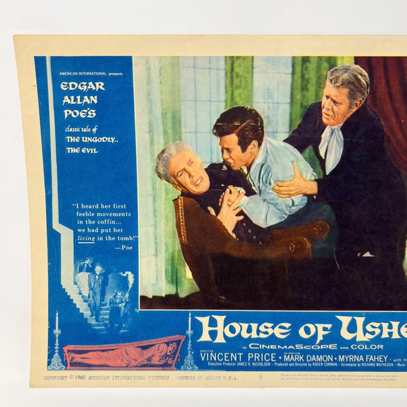1960 House Of Usher  Lobby Card Movie Poster No.3
