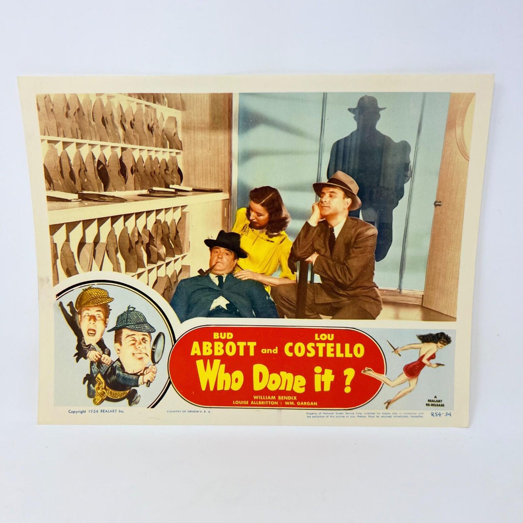 1954 Who Done It Lobby Card Collectible Lobby Card Movie Poster No.2
