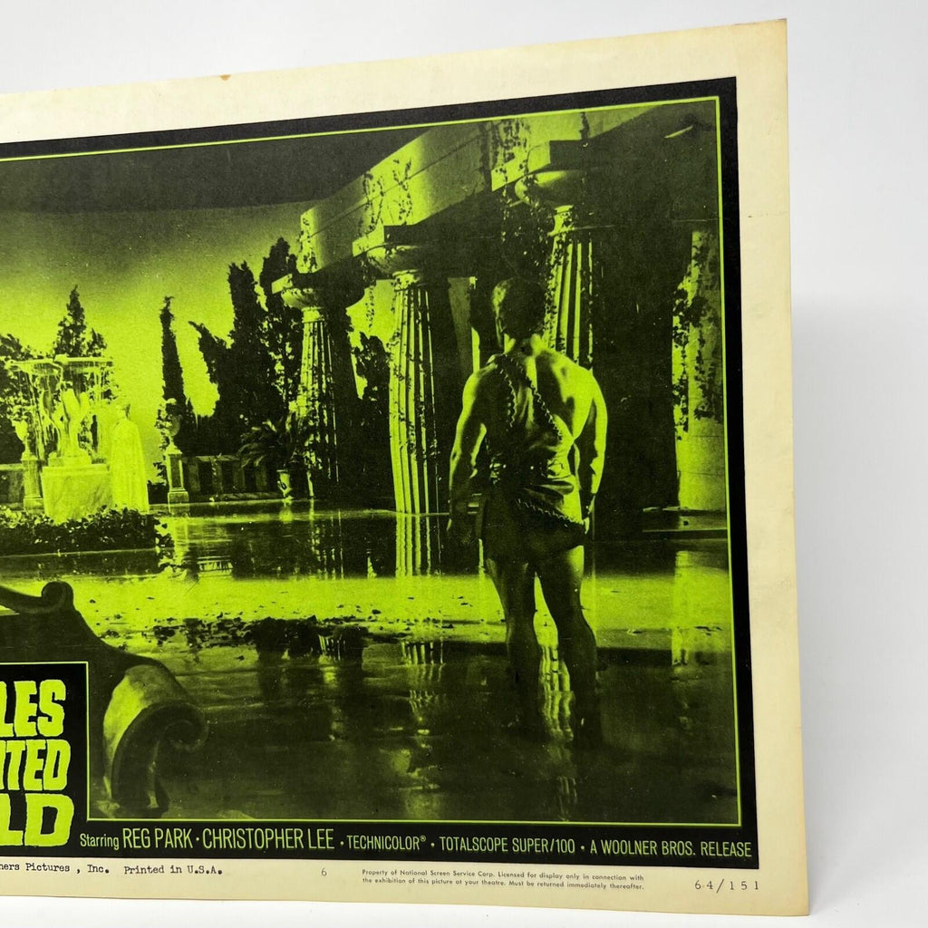 1964 Hercules in The Haunted Word Lobby Card Poster #6 Christopher Lee Reg Park