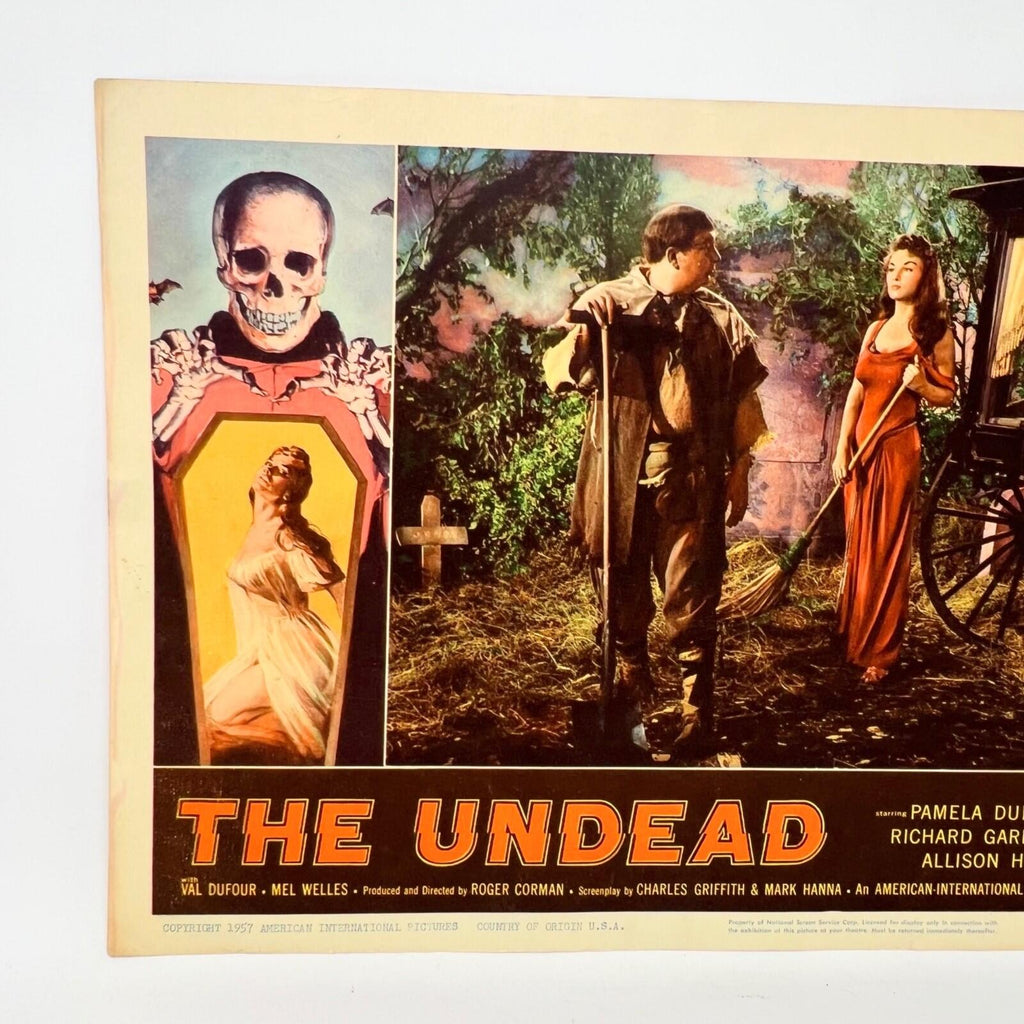 1957 The Undead Movie Lobby Card Pamela Duncan Richard Garland Alison Hayes (a)
