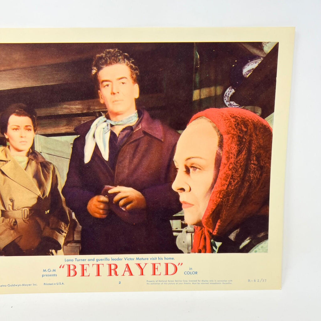 1962 Betrayed Lobby Card Movie Poster No.2