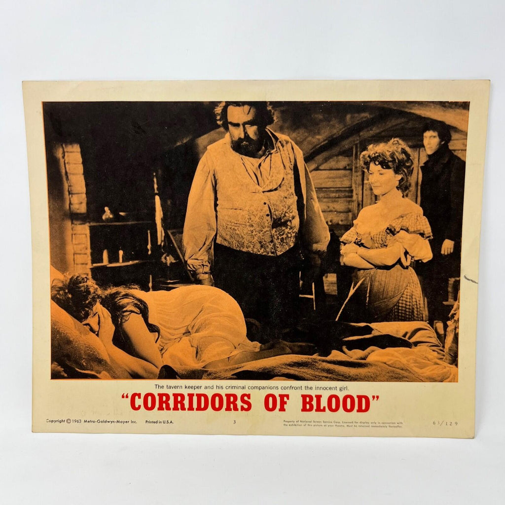 1963 Corridors Of Blood Orginal Movie Lobby Card No.3