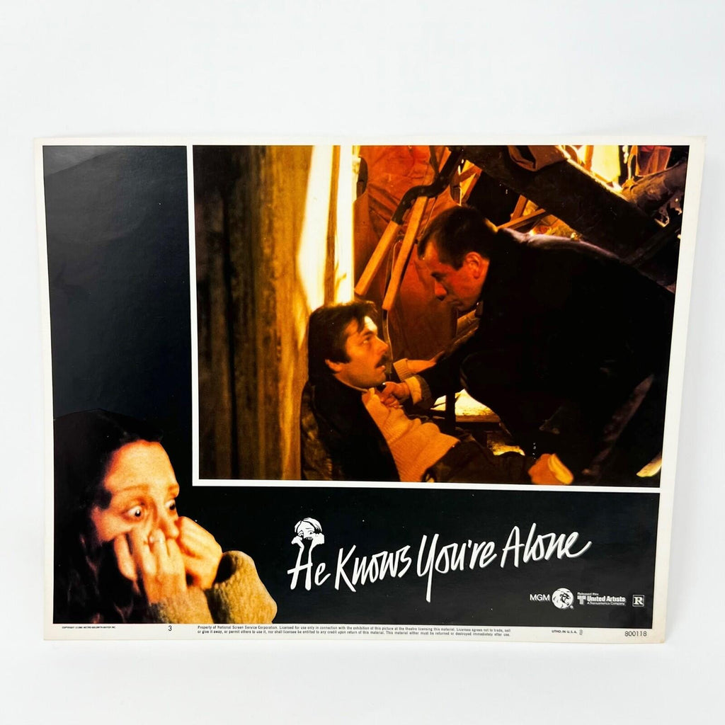 He Knows You're Alone Horror Movie Lobby Card Poster No.3