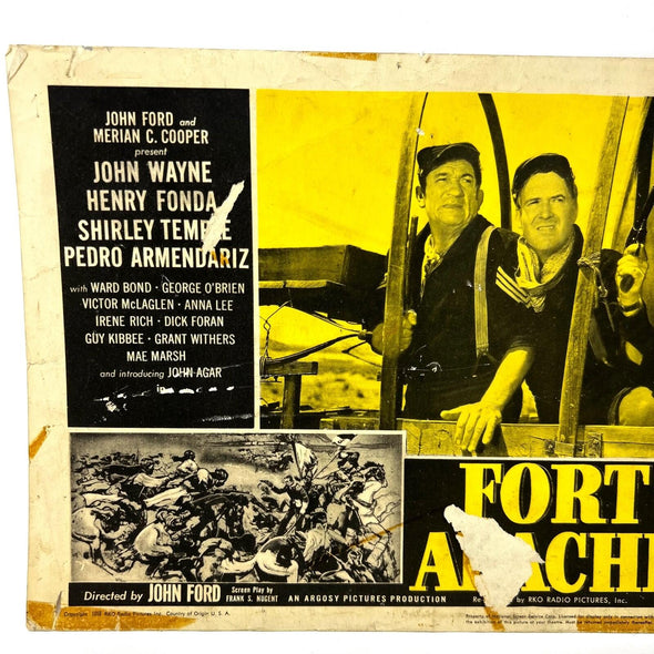 1948 Fort Apache original Lobby Card John Way Shirley Temple Henry Fonda