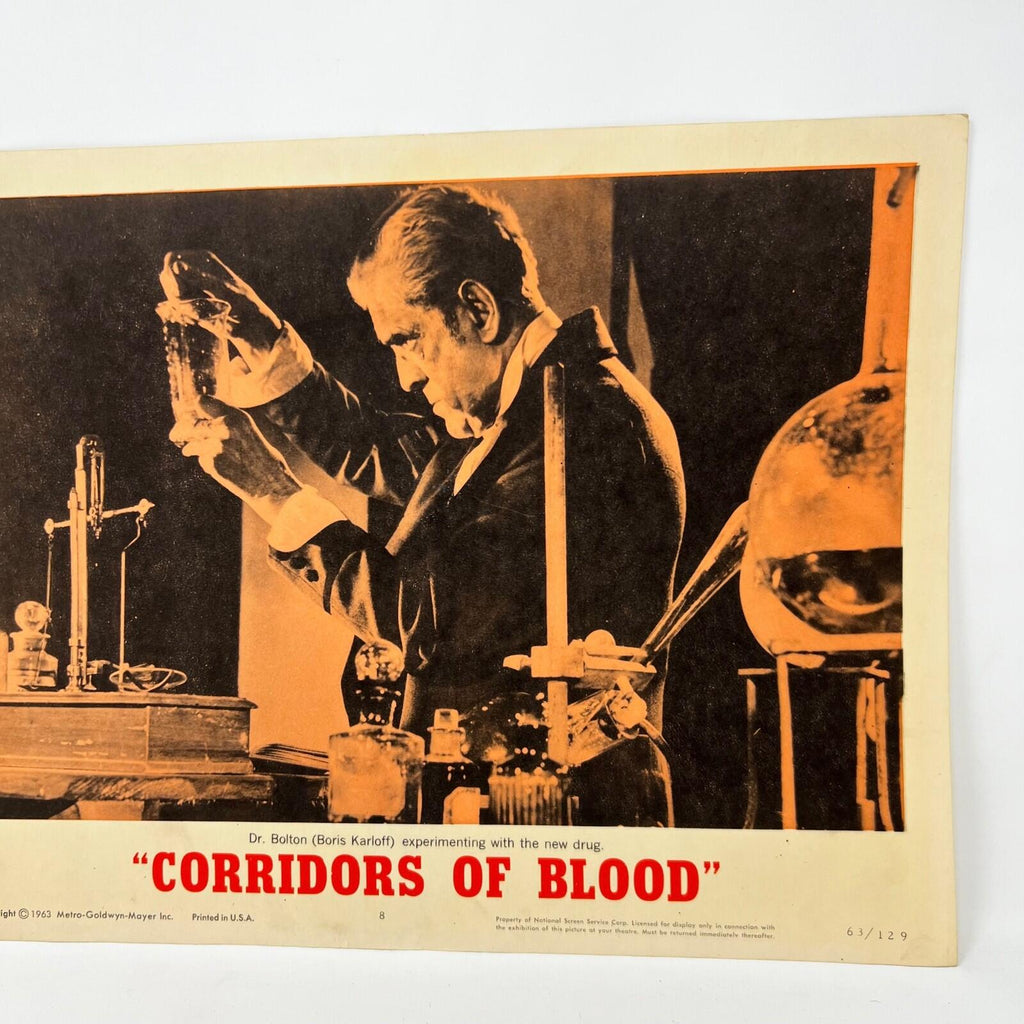 1963 Corridors Of Blood Orginal Movie Lobby Card No.8