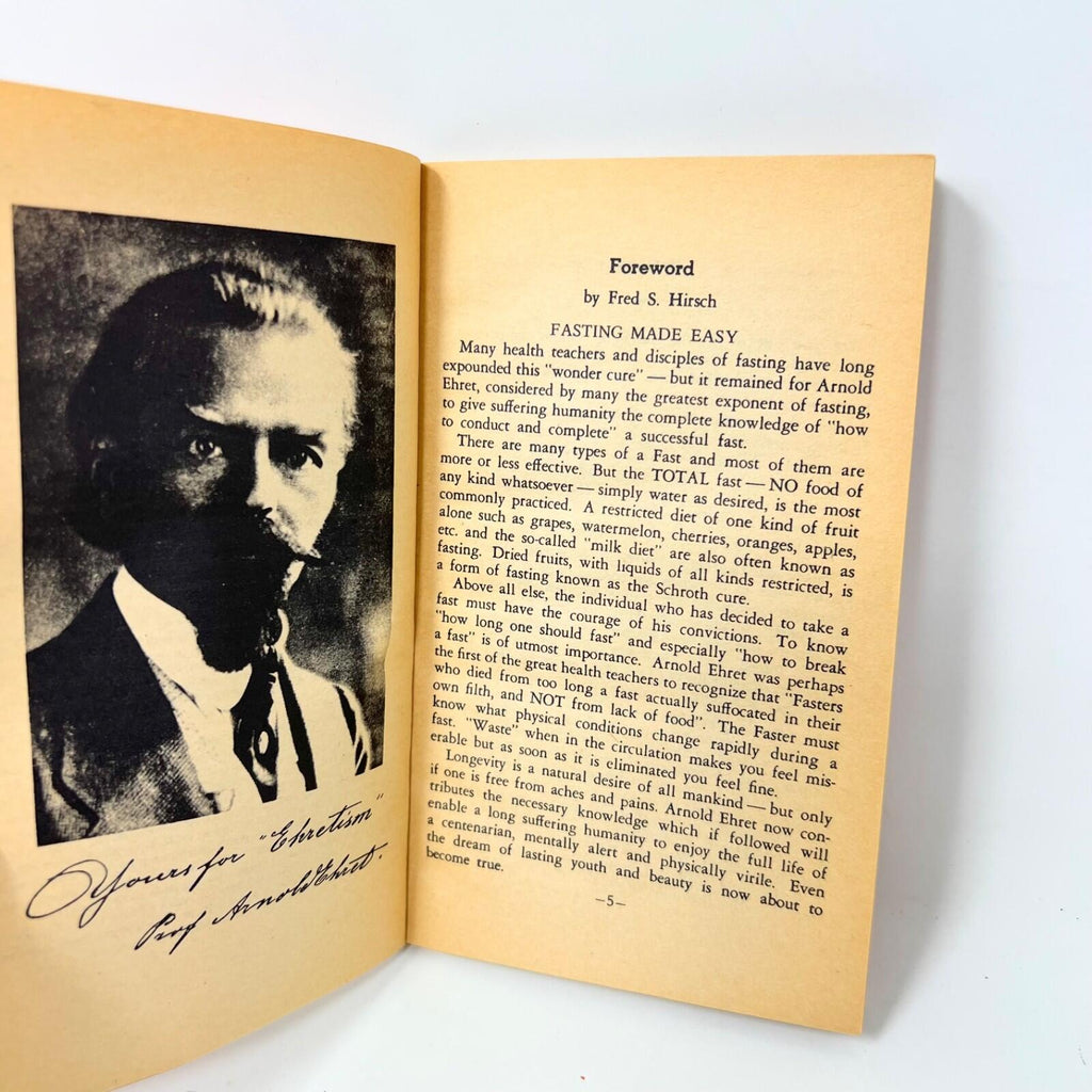 VTG Rational Fasting Arnold Ehret Book Original Physical Mental Spiritual Health