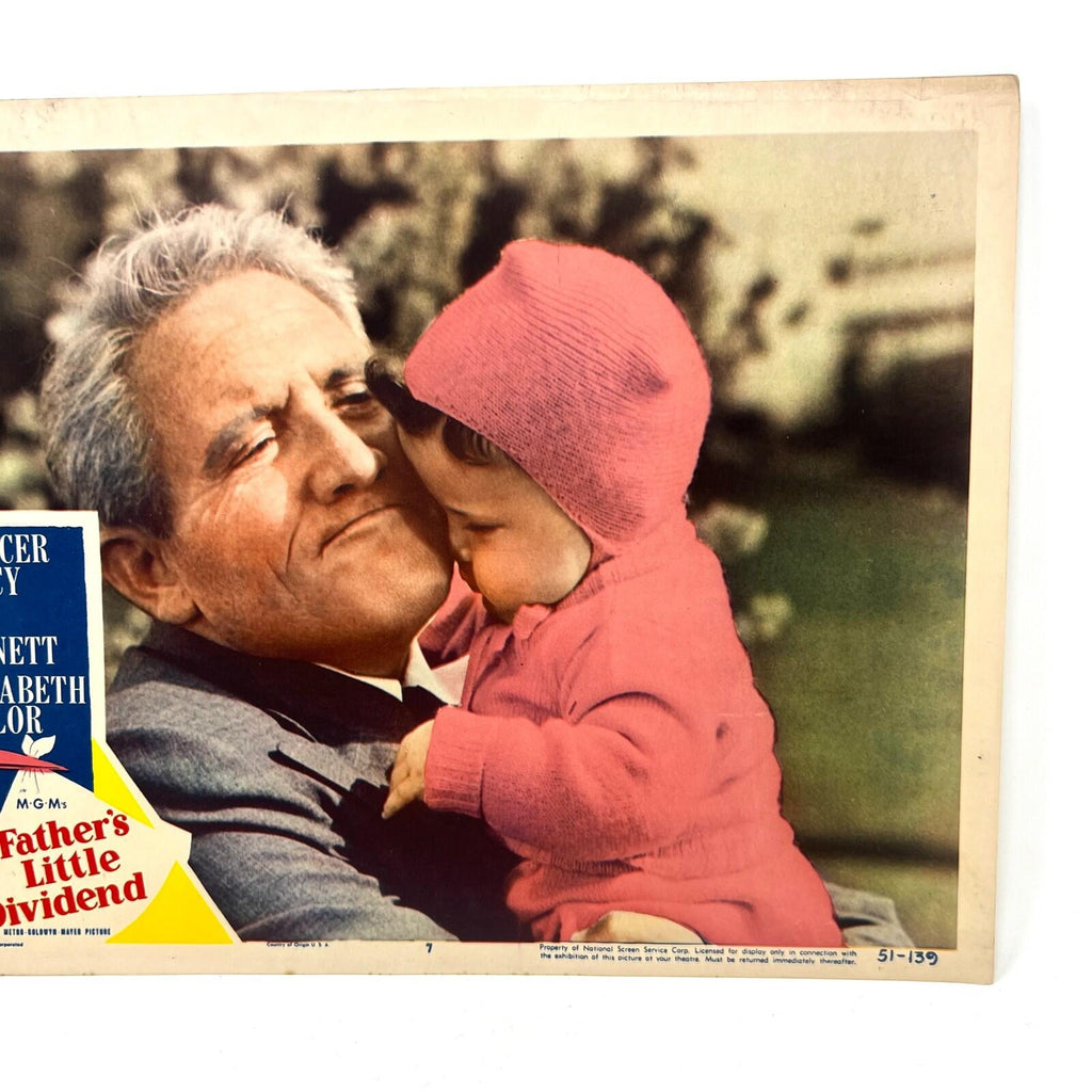 Father's Little Dividend Movie Lobby Card No.7 Spencer Tracy Elizabeth Taylor