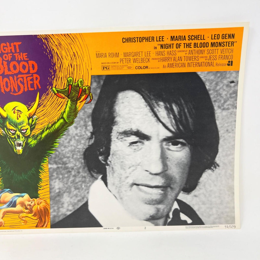 1972 Night Of The Blood MonsterLobby Card Movie Poster No.2