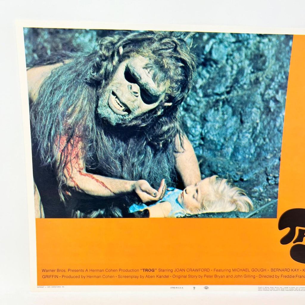 1970 Trog Collectible Movie Lobby Card No.7 Warner Bros. a Herman Hohen
