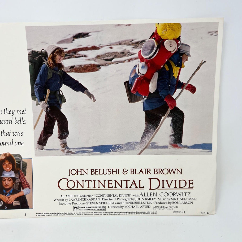 1980 Continental Divide Lobby Card Movie Poster No.2