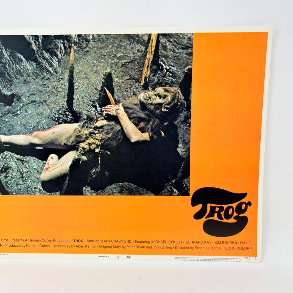 1970 Trog Collectible Movie Lobby Card No.1 Warner Bros. a Herman Hohen