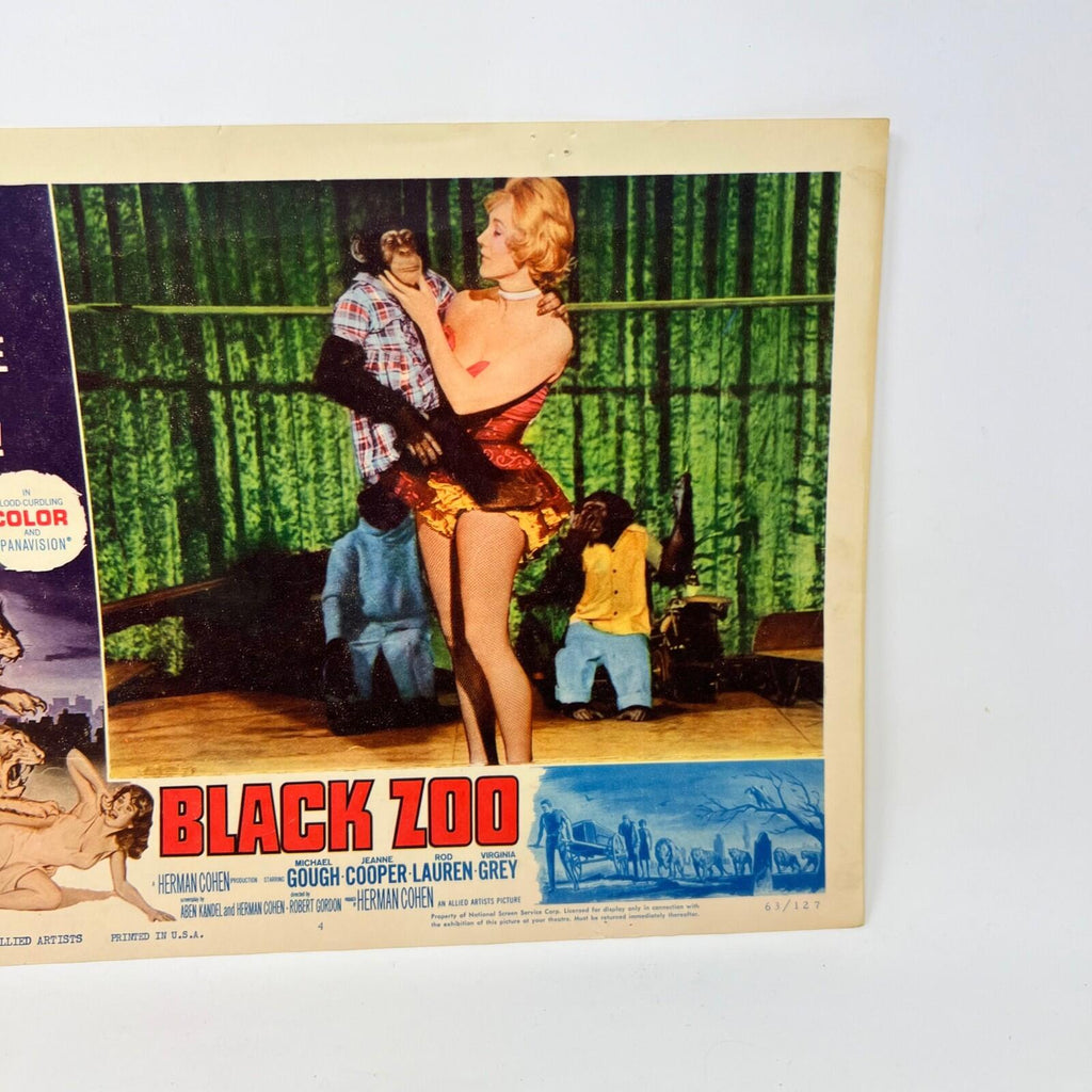1963 Black Zoo Vintage Movie Lobby Card No.4