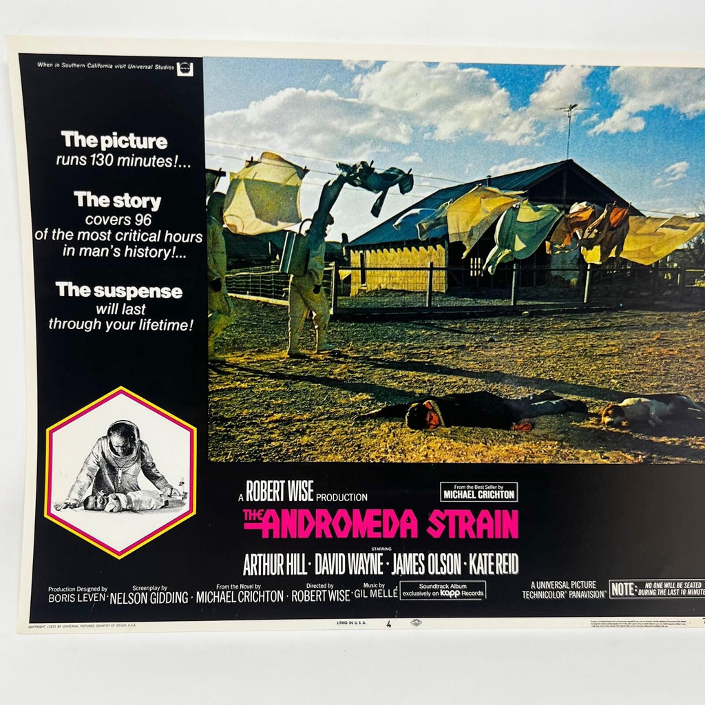 1971 The Andromeda Strain Collectible movie Lobby Card  No. 4