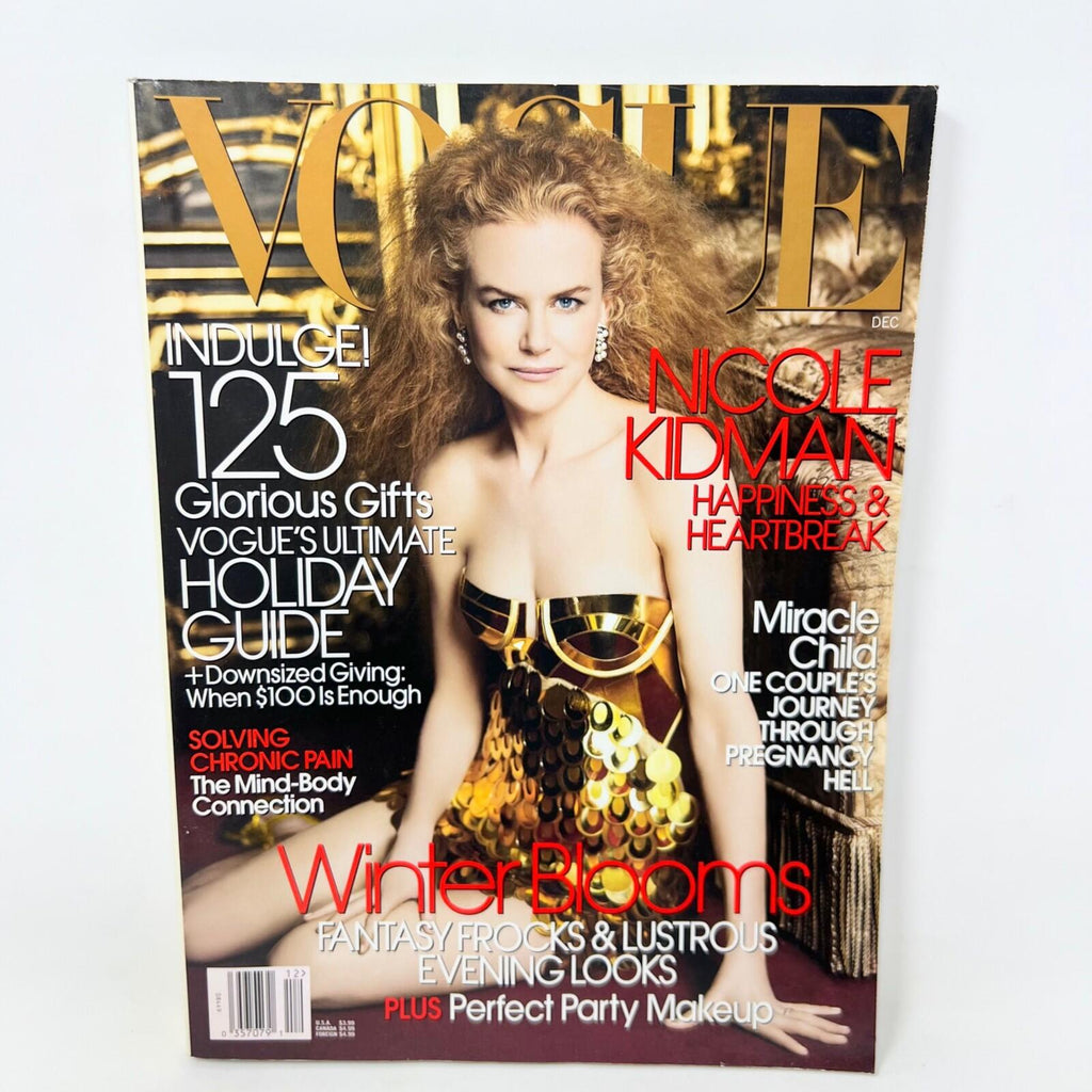 Vogue Magazine December 2006 Nicole Kidman Cover No Label VG