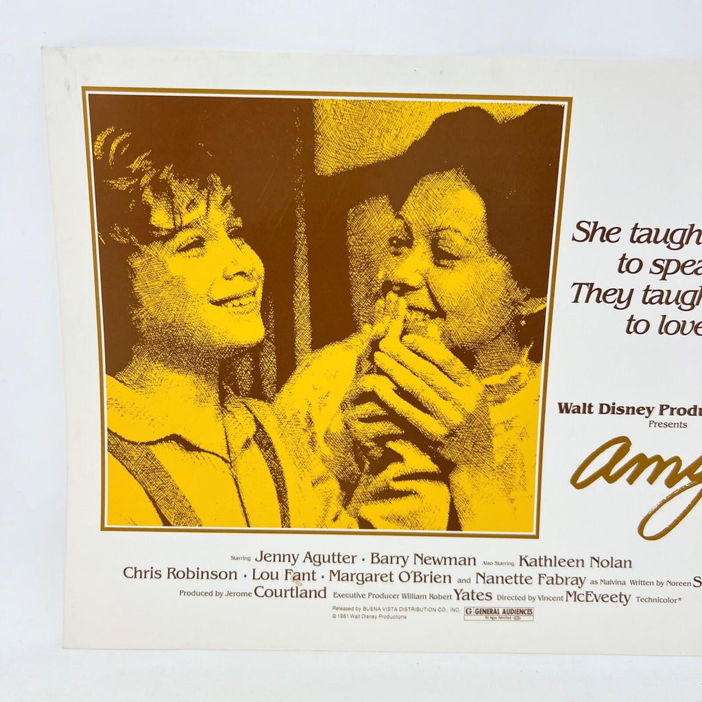 1980 Walt Disney Productions Presents Amy Collectible Movie Lobby Card (c)