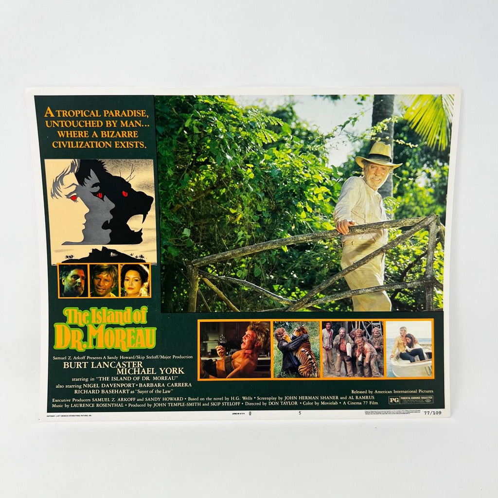 1977 The island of Dr. Moreau Horror Scifi Collectible movie Lobby Card set of 8