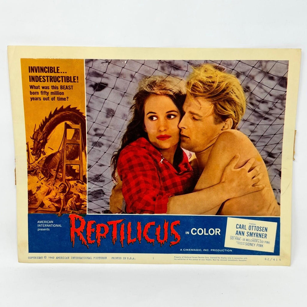 1962 Reptilicus In Color Movie Lobby Card Poster No.1