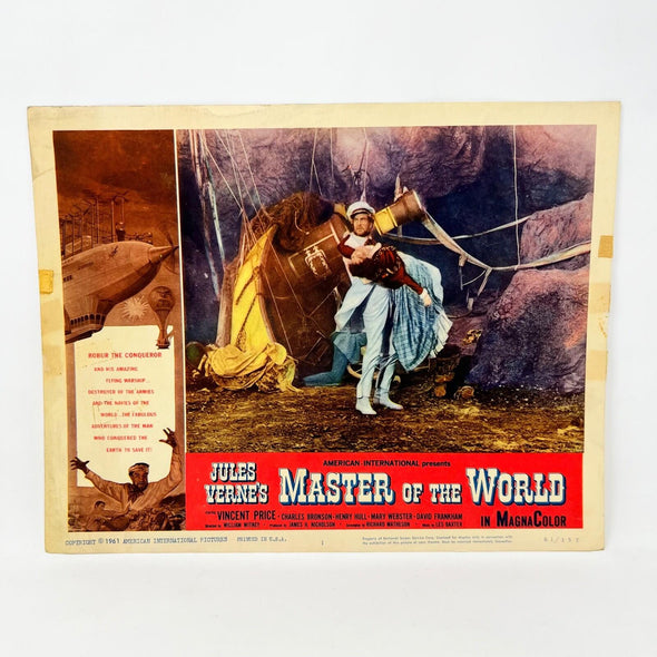 1961 Master Of The World Original Movie Lobby Card No.1 Jules Vernes Vince Price