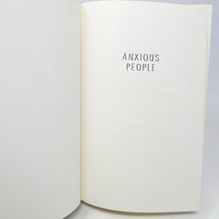 Anxious People A Novel Fredrik Backman Hardcover Book