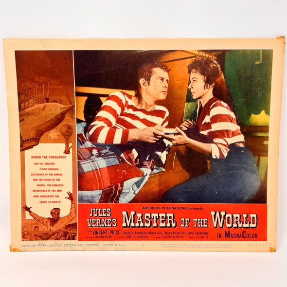 1961 Master Of The World Original Movie Lobby Card No.4 Jules Vernes Vince Price
