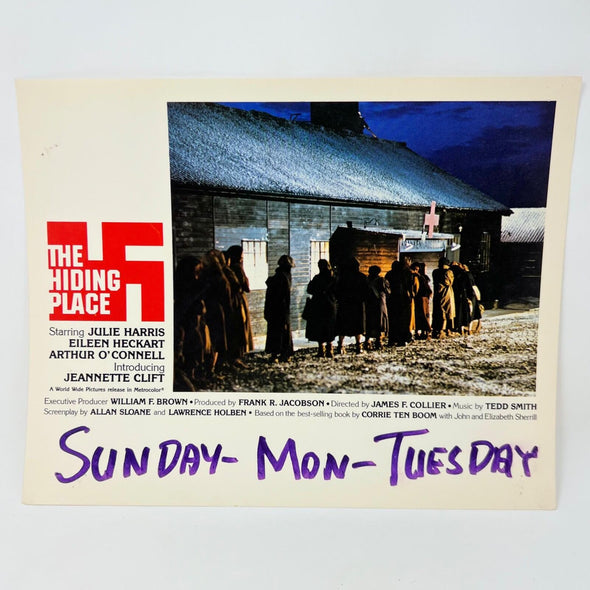1975 The Hiding Place Collectible Movie Lobby Card (e)
