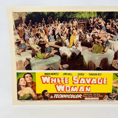 1953 White Savage Woman in Technicolor Movie Lobby Card (D)
