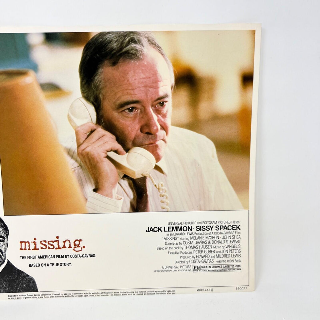 1982 Vintage Missing Lobby Card Movie Poster No.8