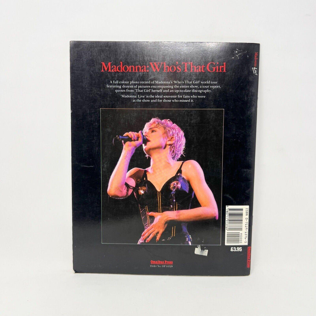 Madonna LIVE! Rare Photos Softcover Book Omibus Press 1987 Pre-Owned Vintage