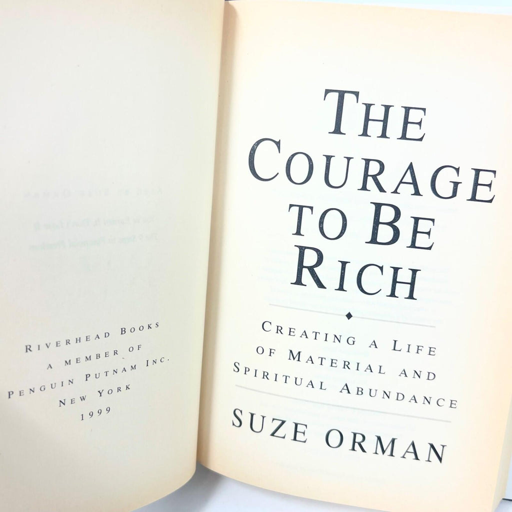 Suze Orman The Courage to be Rich hardcover
